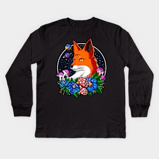 Psychedelic Fox Kids Long Sleeve T-Shirt